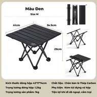 Bàn Xếp Gấp Gọn Dã Ngoại Cắm Trại Hợp Kim Nhôm Size M L XL Phượt Du Lịch Cafe Độ Bền Cao Camping -