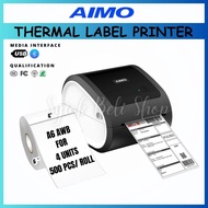 AIMO Thermal Label Printer D520BT A6 Waybill Label USB Bluetooth AWB Airway Bill (Support All OS)