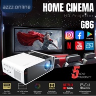 The projector 10 Years Warranty  6000 lumens G86 Projector FULL HD 1080P Android Mini Projector WIFI LCD Led A80 Protabl