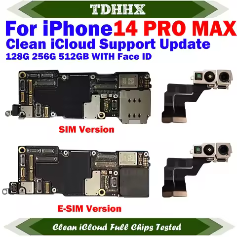 American LL/A E-SIM / Dual SIM Version Logic Main Board For iPhone 14 Pro Max Clean iCloud Motherboa