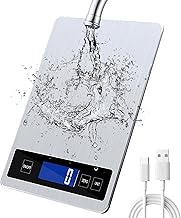 Kitchen Scales, 33lb/15kg Digital Kitchen Cooking Scales with LCD Display +Stainless Steel+Tempered