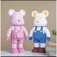 Combo 2 sets of lego Bearbrick Bear puzzle toys overalls [35cm] LG1