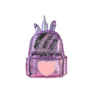 Children's Bag Sequin LOVE Backpack for Girls - PINK D1Z0