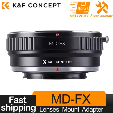 K&F CONCEPT MD-FX Lens Mount Adapter Ring for Minolta MD Lens to Fujifilm Camera Body for Fuji X-Pro