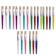 (REJY) Paint Brushes for Kids 22 Pcs Round and Flat Paint Brush Set Easy Hold and Clean Toddler Pain