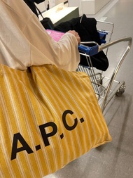 Sellingmiam Apc กระเป๋าผ้าแคนวาสลาย ดีไซน์ กระเป๋าสะพายผ้าแคนวาสแบบหนา สไตล์เกาหลี ลำลอง นุ่ม โพลีเอ