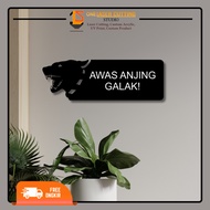Acrylic Dog Beware Sign | Beware of Fierce Dog Stickers