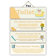 Hiasan Dinding TOILET KAMAR MANDI 4 Susun gantungan doa masuk kamar mandi|doa keluar kamar mandi|doa