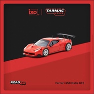 Tarmac Works Ferrari 458 Italia GT3 Red with silver wheels (Diecast 1/64)