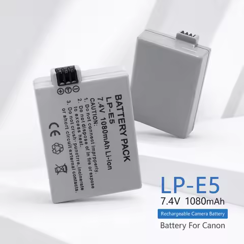 Camera Battery LP-E5 1080mAh Replacement Battery For Canon 450D 500D 1000D Kiss X2 X3 F Rebel XS XSi