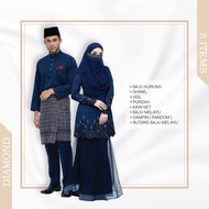 Set Nikah Amayra Navy Blue by Habibi Boutique [ Pakej Diamond ]