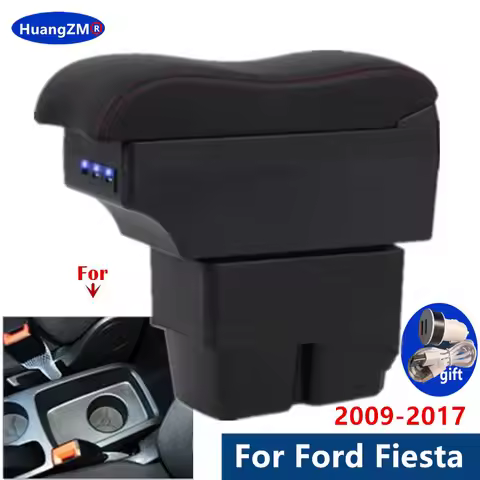For Ford Fiesta Armrest box For Ford Fiesta MK7 2009-2017 Car Armrest Storage box Dedicated Retrofit