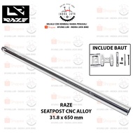 Raze 31.8 x 650mm CNC ALLOY 6061T6 SEATPOST - 3SIXTY - PIKES - BROMIE