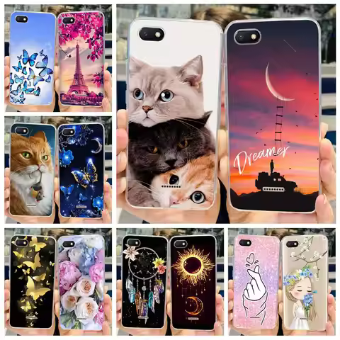 For Xiaomi Redmi 6 6A Case Cute Cat Cartoon Cover Clear Silicone Soft TPU Phone Case For Xiaomi Redm