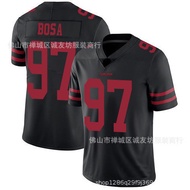 Jersi Bola Sepak NFL 49ers 97 Jersi Nick Bosa Hitam dari 49ers