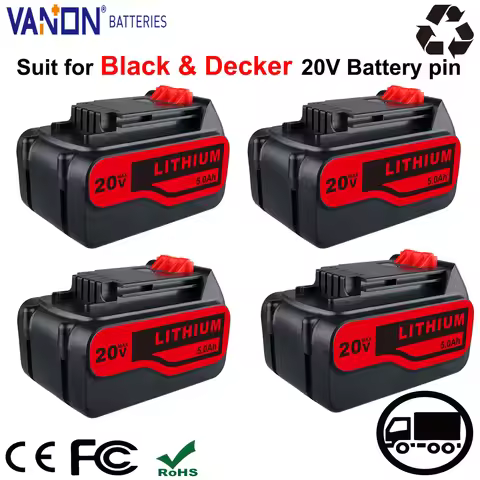 VANON 1/2/4Pack LB2X4020 20V 5.0Ah Lithium Battery LBXR20 LBXR20-OPE LB20 LBX20 LBX4020 Replace for 