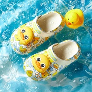 Cheerful Mario kids Croc shoes boys & girls Duck & Mario sandals anti-slip soft slippers for baby Su