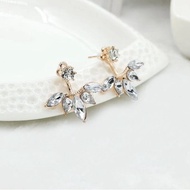 Aster Alloy Diamond Earrings With Diamond Leaf Earrings Korean Version Earrings/