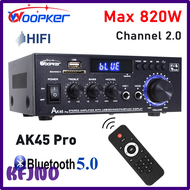 [KFJND] Speaker AK45 PRO New 12V 220V 110V HiFi Digital Amplifier Max Power 90Wx2 Channel 2.0 Blueto
