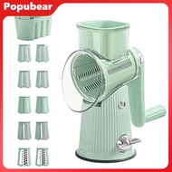 Woeuri Vegetable Cutter Easy-to-use Rotary Cheese Grater with 5 Stainless Steel Blades Perfect for C