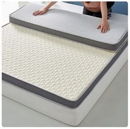 乳膠床褥+支撑絨維層填充學生榻榻米 藍白色 厚度4cm 180x200cm 彈簧床褥 乳膠竹纖恬睡 記憶棉床褥