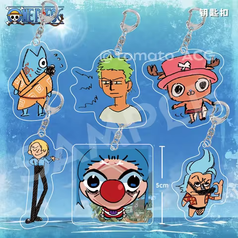 Peripheral Recycled Acrylic Keychain for One Piece Roronoa Zoro Tony Tony Chopper Vinsmoke Sanji Bug