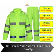 Traffic Police Rain Suit, Imported 2-Layer Environmental Safety and Hygiene, Reflective Motorcycle R