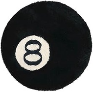 NatureMan 8 Ball Area Rugs, Artificial Pool Rug, Round Decorative Rug, Non-Slip Flocked, Machine Was
