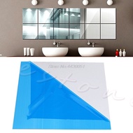 New cute wall sticker 16X Self-adhesive Decorative Mirrors Tiles Mirror Wall Stickers Mirror Decor