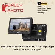PORTKEYS HS8 8" 3G-SDI 4K HDMI/3G-SDI High-Bright Monitor with 3D LUT Support