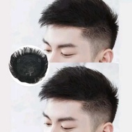 Thin Men's Wig Men's Wig Bald Wig Bald Cover Wig Black natural