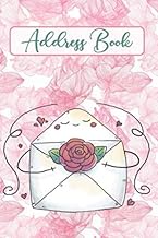 Address Book: Small Purse Size Address Book for Women - Pink Floral & Whimsical Envelope (4 x 6) - P