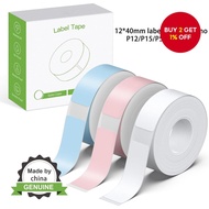 1 Roll of thermal sticker 12x40 14x30 Thermal Printer Tape Transparent Label Paper for P11/P12/P15/P