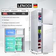 2 door refrigerator  Energy saving freezer machine Mini Mute freezer 80L Home/commercial freezer雙開門冰