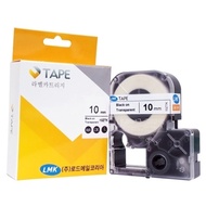 LMK label printer label tape transparent label paper 10ZTK (transparent background/black text)