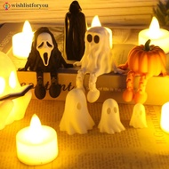 Wishlistforyou Halloween Pumpkin Figurine 3D Printed Sitting Pumpkin Desktop Halloween Decorations C