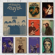 OASIS Liam Gallagher Painting Poster Retro Kraft Paper Dorm Room Wall Art Home Decor Poster