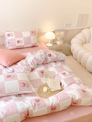 Bộ chăn ga gối cotton living cute decor phòng ngủ cực đẹp