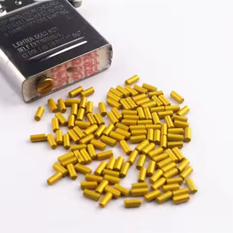 50pcs/bottle General 24k Gold (2.3mm Flint Diameter) Oil Petrol Lighter Flint Stone Soft 5A Silicone