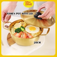 Periuk Mee Ramen Korea Dengan Penutup Periuk Sup Keluli Tahan Karat Mee Sup Telur Periuk Untuk Alat 