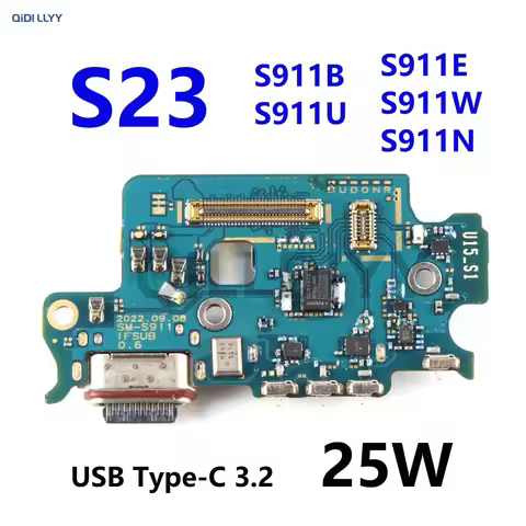For Samsung Galaxy S23 S911B S911U S911E S911W S911 USB Charger 25W Dock Connector Board Fast Chargi