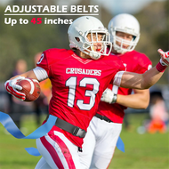 Flag Football Belts Set Kit 14 Player Adjustable Flag Football Set Kit for Sports Training Competiti