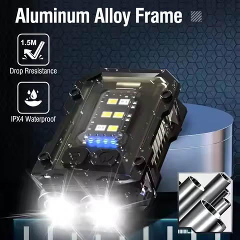 EDC Tactical Flashlight EDC Clip Flashlight Portable Mini Flashlight Light for Camping Running Emerg