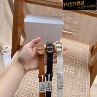 Dior Belt Female Product Double-Sided Grained Face First Layer Calfskin Production Retro Copper Buck
