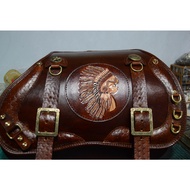 {Cowhide Handmade} indian indian Harley Saddle Bag American Saddle Bag Side Bag Harley Leather Saddl