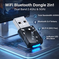 Adapter WiFi Bluetooth Dongle Dual Band 2.4G 5G WiFi 6 USB Receiver Transmitter Wireless Portable