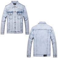 Denim Jackets Trendy hip-hop slim fit high street men and women, white shirt for men, stretch denim jacket jiahuiqi