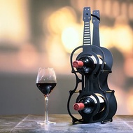 【OPUS東齊金工】歐式鐵藝提琴酒架/家居吧台紅酒櫃擺件/年節送禮