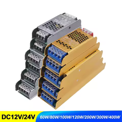 Switching Power Supply DC 12V 24V 60W 80W 100W 120W 200W 300W 400W Light Transformer AC 180-250V Sou