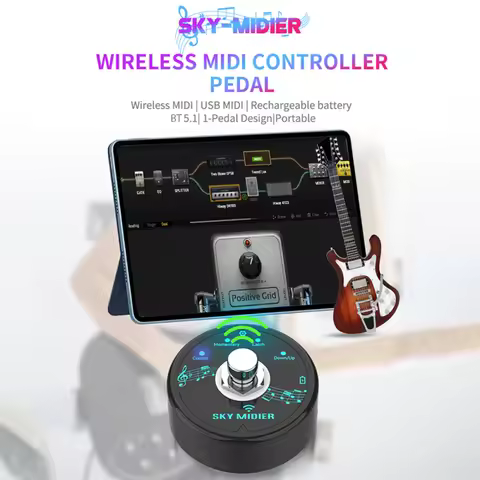 BT MIDI Effector Pedal MIDI Controller Software Effector Controller USB MIDI Controller Wireless Com